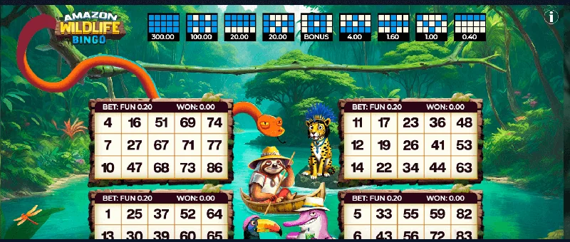 Captura de pantalla de Amazon Wildlife Bingo