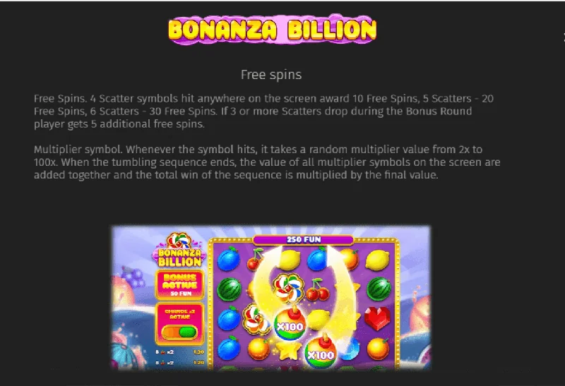 Captura de pantalla de Bonanza Billion