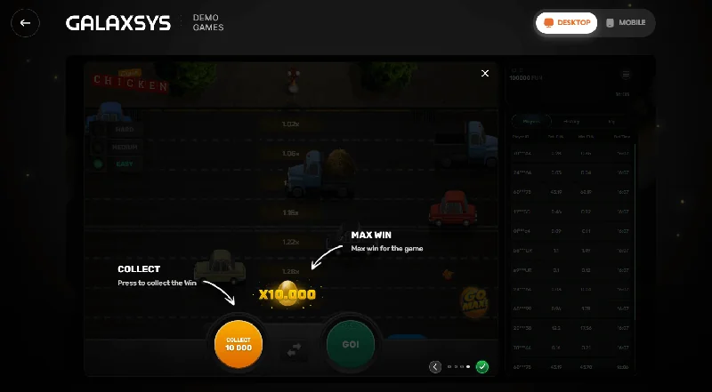 Captura de pantalla de Chicken Crash