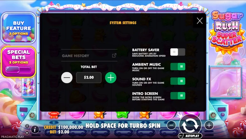 Captura de pantalla de Sugar Rush Super Scatter