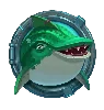 Símbolo de Tiburón Verde de Razor Shark