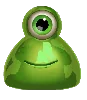 Símbolo de Bola Verde de Un Ojo de Reactoonz 100
